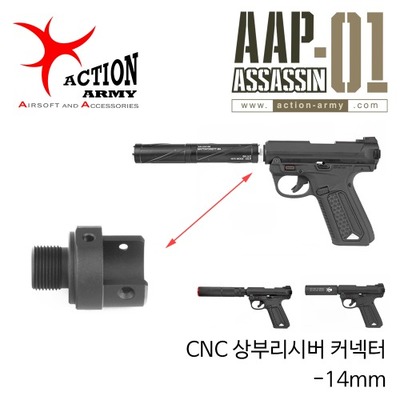 [ACTION ARMY] AAP-01 Up-Receiver Connector  -14mm CNC