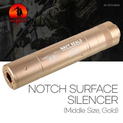 [KUBLAI] Notch Surface Silencer -14mm [골드]  / 각인 선택