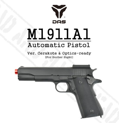 [GBLS] M1911A1 Black Edition  CERAKOTE®  - Optic-Ready
